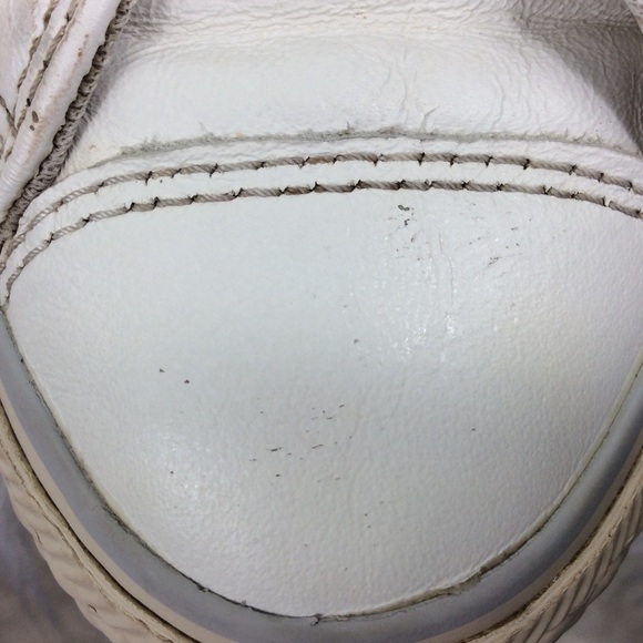 Converse white leather platform sneakers. Cute! - Picture 8 of 8